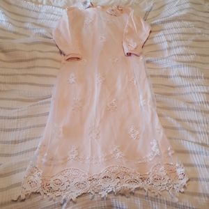 Baby Biscotti Mesh Overlay Gown